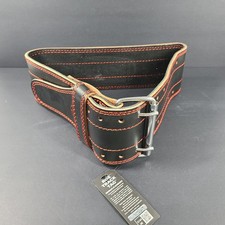 RDX Weight Lifting Belt 4" Leather Weightlifting Belt Thick Support Black Sz M