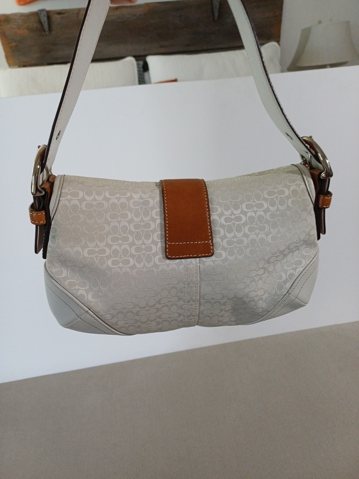 Coach Y2K Soho Hobo Signature White Jacquard Leather … - Gem