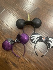 Disney Minnie Mouse Ears Headband Halloween Set Of 3