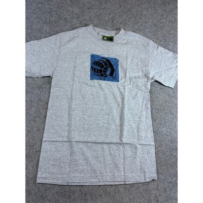 We Must Exploit! Grenade T Shirt Mens Small Gray Cotton Blend Streetwear Skater