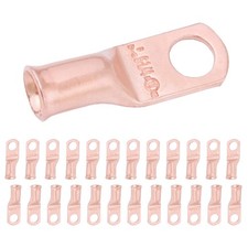 Listed 6 Gauge Ring Terminal Connectors, 25 Pack