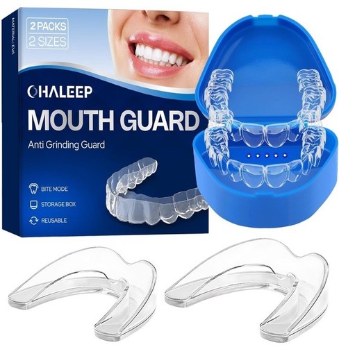 Mouth Guard 2 Sizes, Pack of 2 for Teeth Grinding Clenching Bruxism Sport