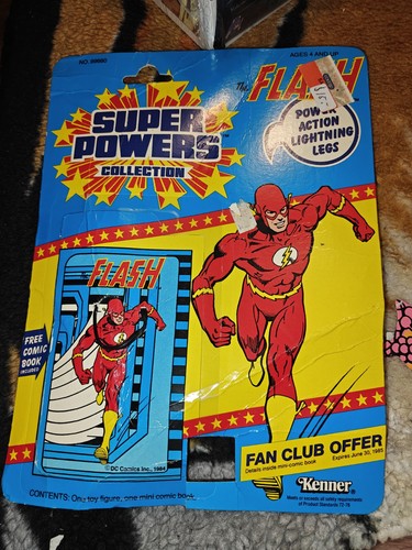 Vintage Super Powers Collection: FLASH Figure & Mini Comic CARD BACK Only Kenner