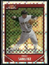 Freddy Sanchez 2007 Bowman Chrome #42 X-Fractors #'d 205/250 Pirates