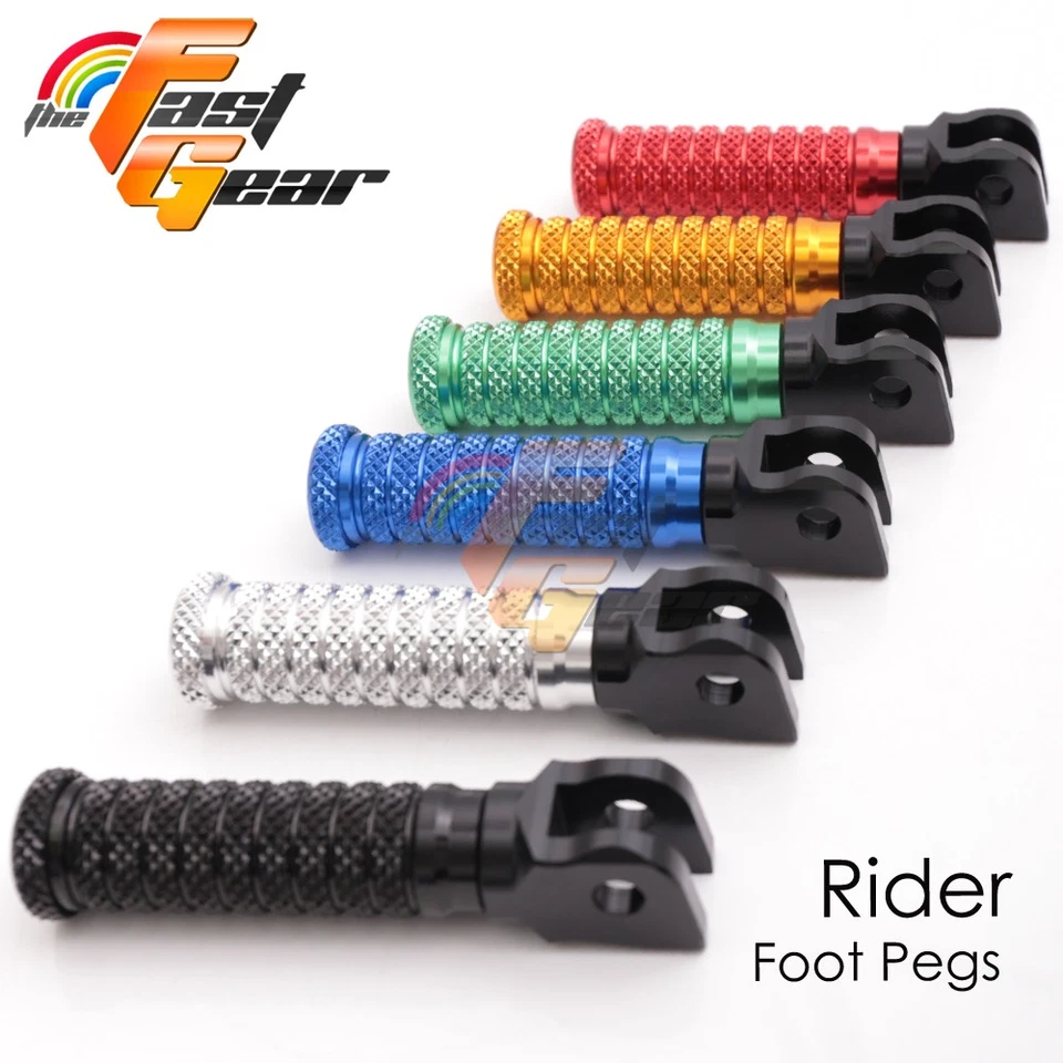 Para Aprilia Tuono 125 17-19 18 estriberas delanteras rojas motocicleta agarre M Foto 4 de 4