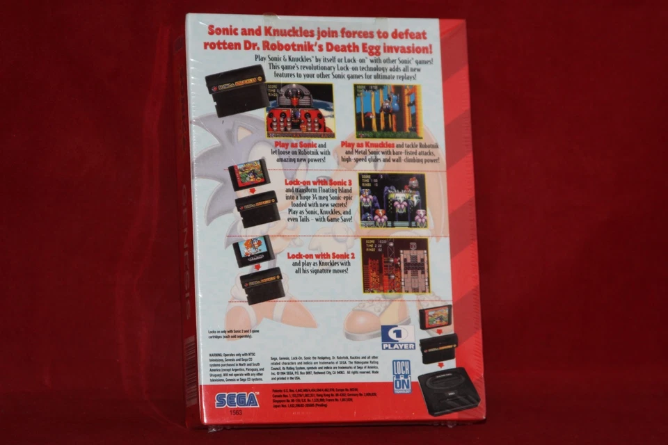 Sonic & Knuckles (Sega Genesis, 1994) Authentic Game Cartridge, Factory Sealed - Image 2 of 4
