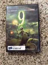 9 Movie DVD Tim Burton Vintage Blockbuster Video Rental Case & Sticker Rare