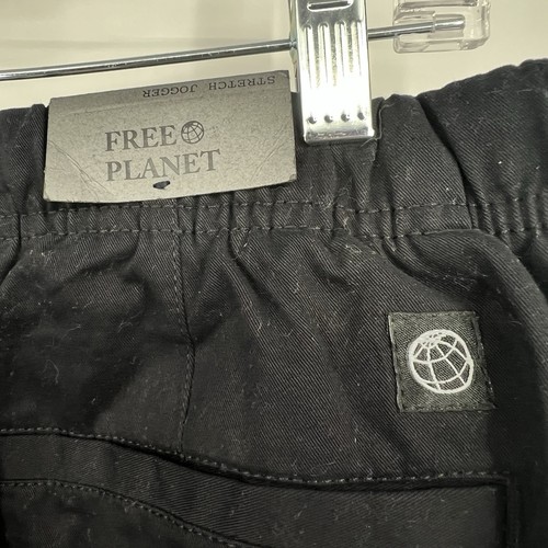 NWT Free Planet Mens Jogger Pants L Black Drawstring Stretch Flexible Fit Casual - Picture 7 of 13