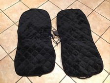 2pcs Universal Heated Seat Cover For Car Seat Set In Black - Control Each Seat