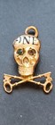 Memento Mori Fraternity Skull & Crossbone Keys Pendant ~  14K Ruby ~ Emerald !  — photo 1