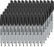 Permanent Markers Ultra Fine Tip, Bulk Pack Of 72 Count Black Permanent Marker