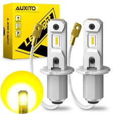 Auxito H3 100w Led 3000k Yellow Two Bulb Fog Light Lamp Super Bright 10000lm Kit Auxito H3 100w Led 3000k Yellow Two Bulb Fog Light Lamp Super Bright 10000lm Kit