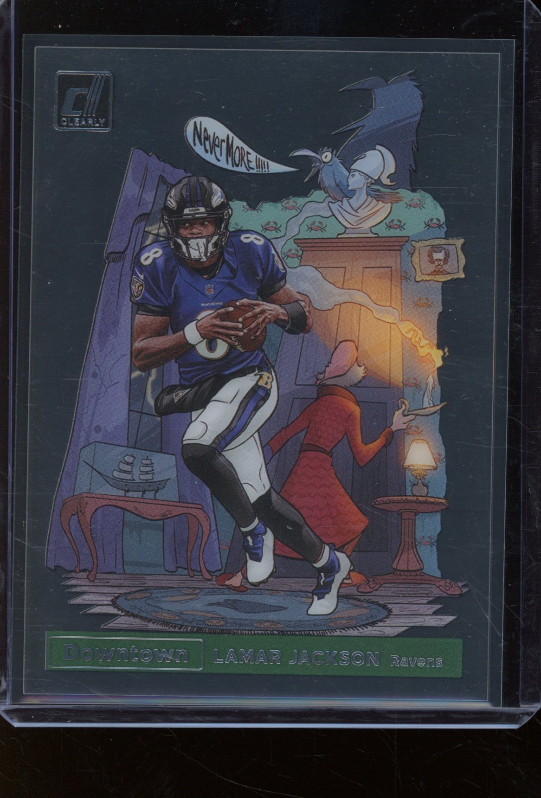 2021 Donruss Lamar Jackson Clearly Downtown SSP #D-6