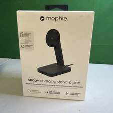Mophie Snap+ Charging Stand & Pad with MagSafe Compatibility 15W Wireless NEW