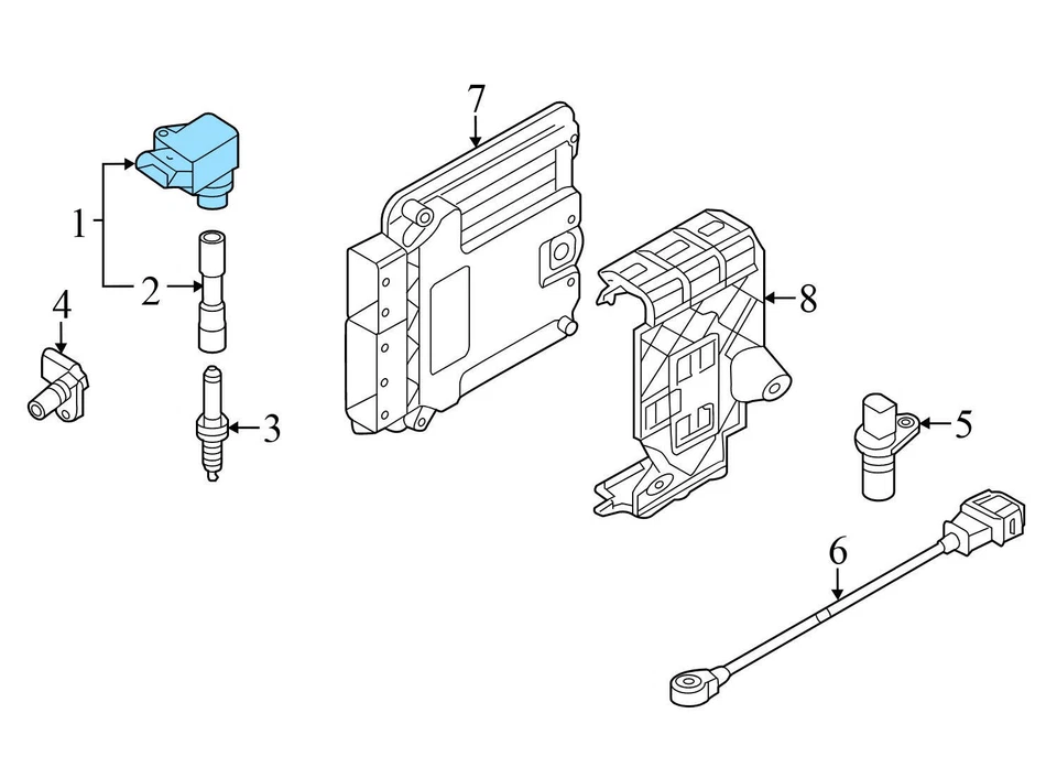 2018-2019 VW TIGUAN - Ignition COIL PACK 06K905110K - Imagen 3 de 4