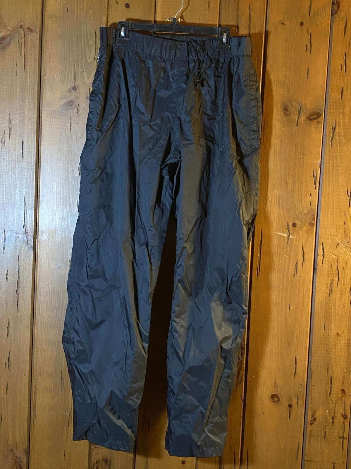 Columbia Mens Medium Black Omni-Tech Packable Waterproof Rain Pants Mesh Lined