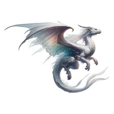 Majestätischer weißer Drache 9x9 cm Autoaufkleber Sticker Motiv