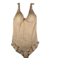 Bali Women's 2XL Ultimate Smoothing Firm Control Bodysuit DFS105 Almond msrp $64