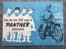 PANTHER MOTORCYCLES  - 1958 - Original Sales Brochure