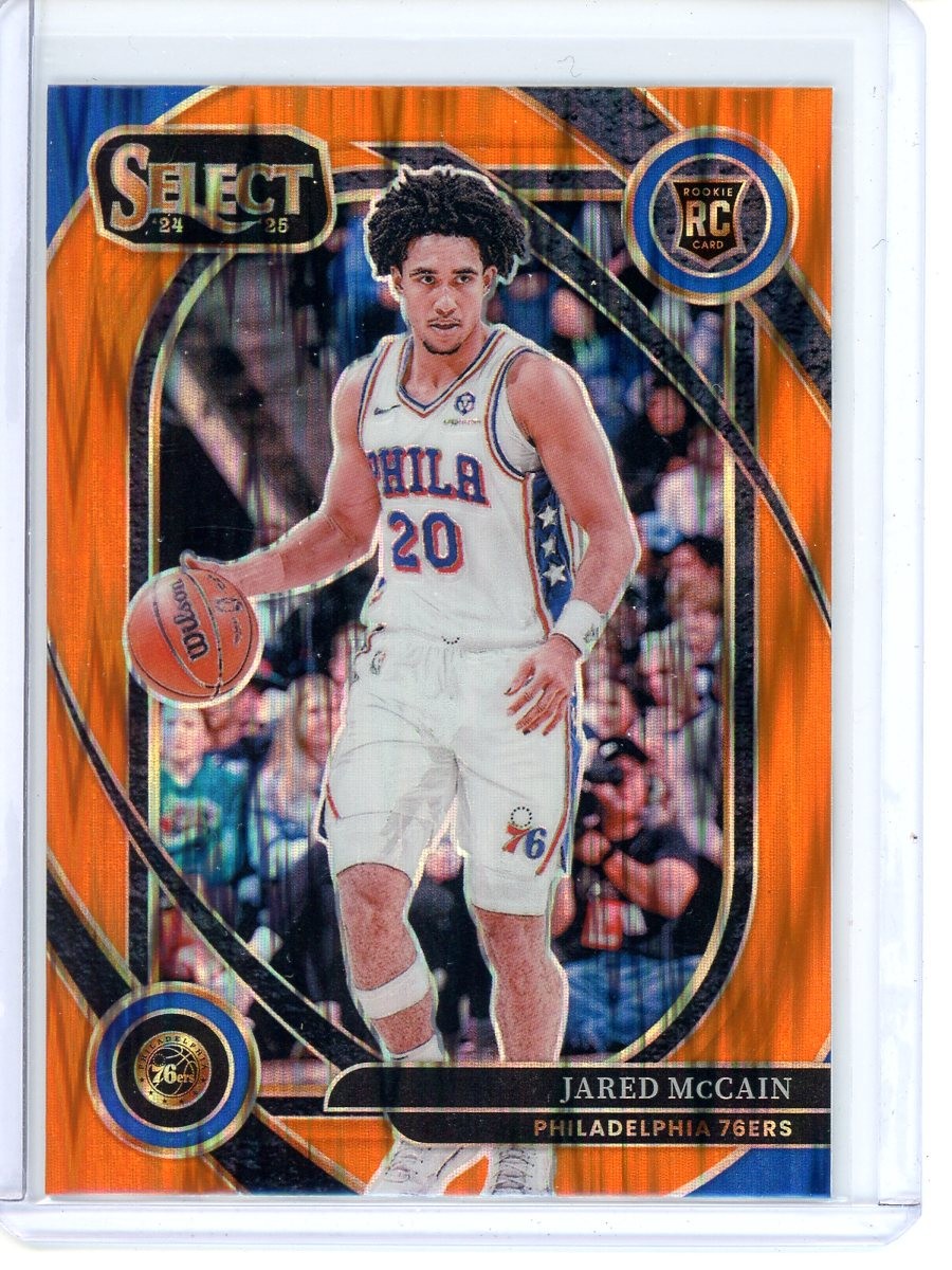Jared McCain Orange Flash Prizm Rookie 2024-25 Panini Select #283