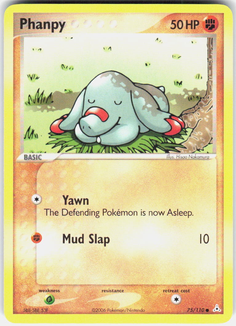 Phanpy 75/110 Common Holon Phantoms Pokemon Lightly Played