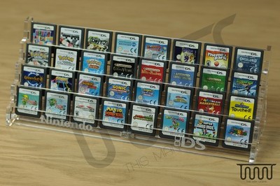 4 Ebenen Acryl Display Ständer für Nintendo DS und 3DS 32 Kassetten
