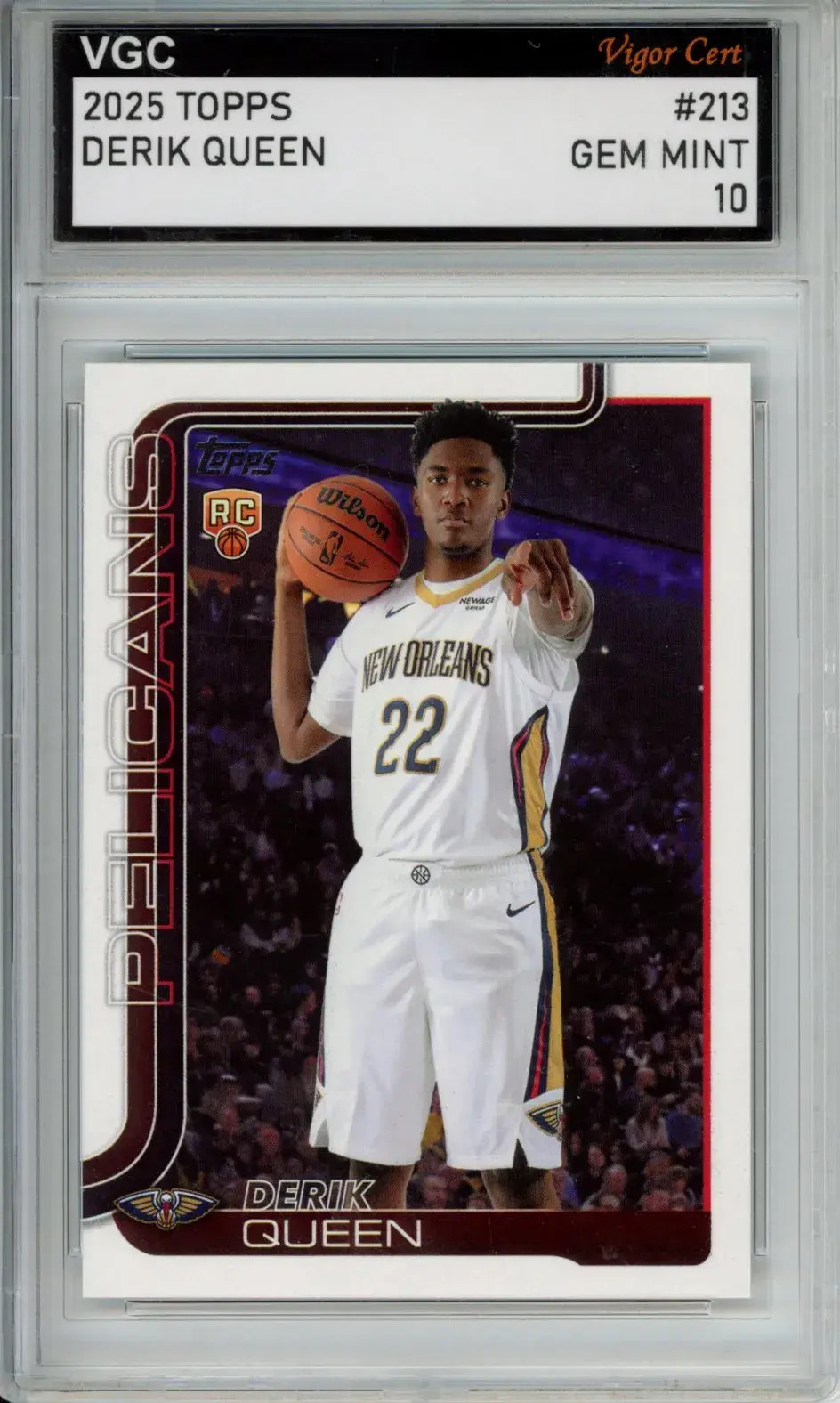 2025-26 TOPPS FLAGSHIP #213 DERIK QUEEN ROOKIE RC VGC GEM MINT 10 J83 IJ49