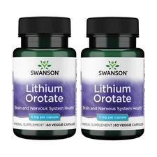 Swanson Lithium Orotate Antioxidant Mood Emotional Wellness Behavior Memory