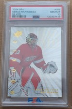 2024-25 SPx #156 Sebastian Cossa Silver RC PSA 10 Gem Mint Pop 1 Red Wings