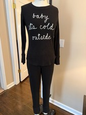 Kate Spade Baby It's Cold Outside Thermal Pajamas - Size Medium - GENTLY WORN