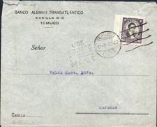 1933 Chile Cover Temuco to Carahue - Nice, Clear Cancel