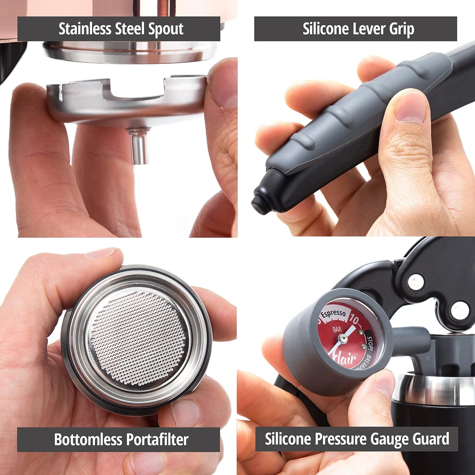 ATUALIZADO PRO 3 (preto) - Máquina de café expresso manual com alavanca de aço inoxidável... - Imagem 3 de 4