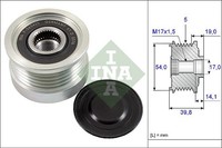 Schaeffler INA Generatorfreilauf 535 0221 10 FüR 595C 695 595 Abarth 500 500C