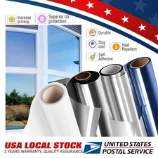 VLT:0% 5% 15% 20% One Way Mirror Privacy Window Film Black, Blue, White, Silver