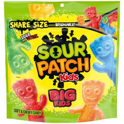 SOUR PATCH KIDS Big Kids Soft & Chewy Gummy 12 Ounce (Pack of 1), Green,Red