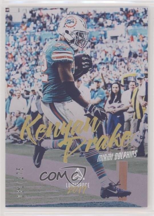 2019 Panini Luminance Gold 31/275 Kenyan Drake #30 z5b