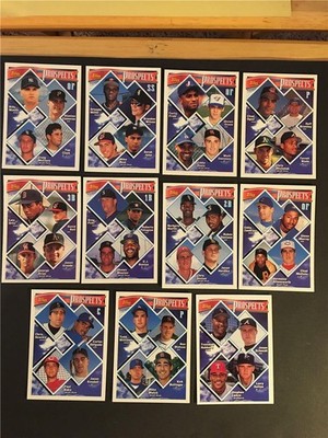1994 Topps Four Face Prospects Set 11 Cards With Traded Jeter Giambi Delgado