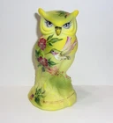 Fenton Glass Dandelion Yellow Hibiscus Sip Owl Figurine Ltd Ed #21/84 Kibbe