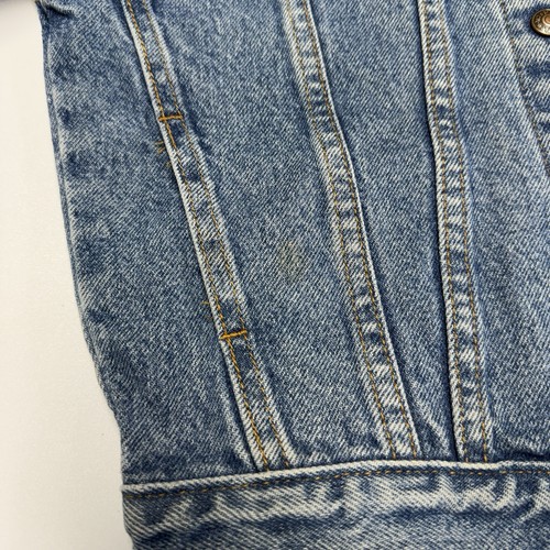 Vintage Levi's Trucker Jacket Youth Size 7 Blue Snap 74027 - Picture 5 of 12