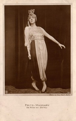 Postcard Frtzi Massary Austrian Soprano Singer and Actress Die Rose Von Stambul