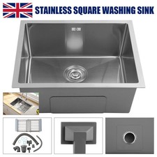 Super Deep Single Bowl Large Square Stainless Steel Kitchen Sink Undermount