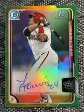2015 Bowman Chrome 1st GREEN REFRACTOR ROOKIE AUTO Yasmany Tomas 57/99