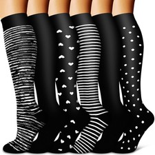 Copper Compression Socks for Women  Men 6 pairs - Best Support for Nurses,...