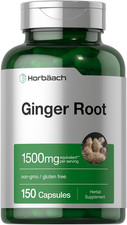 Ginger Root Capsules 1500 Mg  150 Pills  Non-Gmo, Gluten Free  Ginger Root Ex