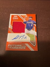 2021 Panini Elite Angels Prospect Landon Marceaux Future Threads Autograph Card