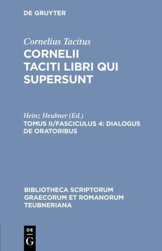 Bibliotheca Scriptorum Graecorum Et Romanorum Teubneriana Ser ...