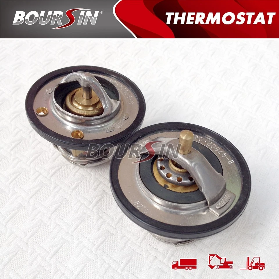Termostato de refrigerante de motor para camión ISUZU 6HK1 6HE1 FRR FSR FTR, garantía 1 par Foto 2 de 3
