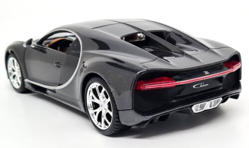 Maisto 1/24 Bugatti Chiron Metallic Grey Supercar Diecast Scale Model Car - Picture 5 of 6