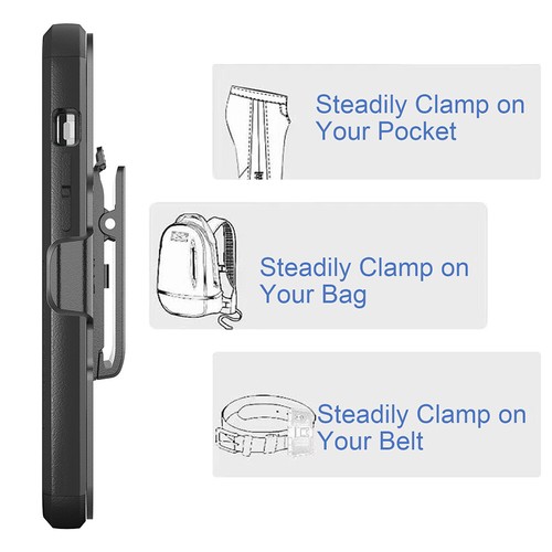 Custodia ibrida rigida clip cintura supporto fondina per Apple iPhone 14 /Plus Pro Max - Foto 6 di 40
