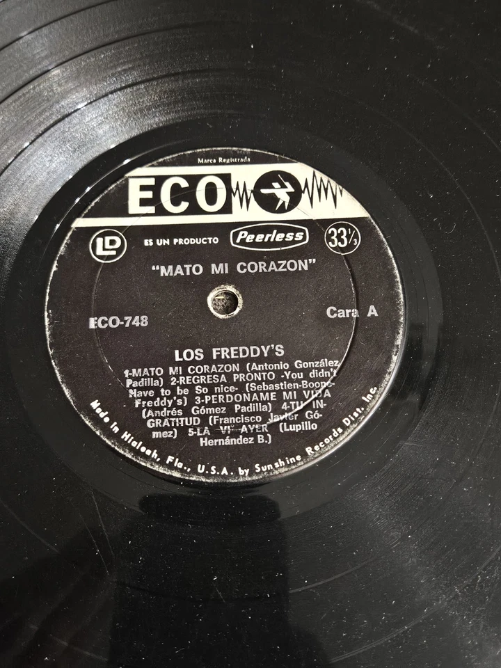 Los Freddy's Lot Of 3 Vinyl Records. 12" Sin Tu Amor, Quiero Ser Feliz & Corazon - Image 3 of 4